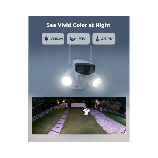 Reolink Duo Floodlight PoE 8MP 4K PoE Floodlight Camera with Dual Lens for 180° Field of View