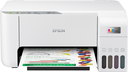 EPSON L3256 ECOTANK PRINTER, 3-IN-1, USB, WIFI DIRECT, WHITE
