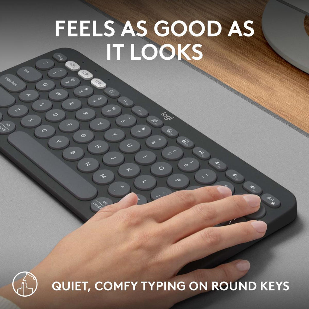 Logitech K380S Multi-Device Bluetooth Keyboard - Tonal Graphite - US INT'L