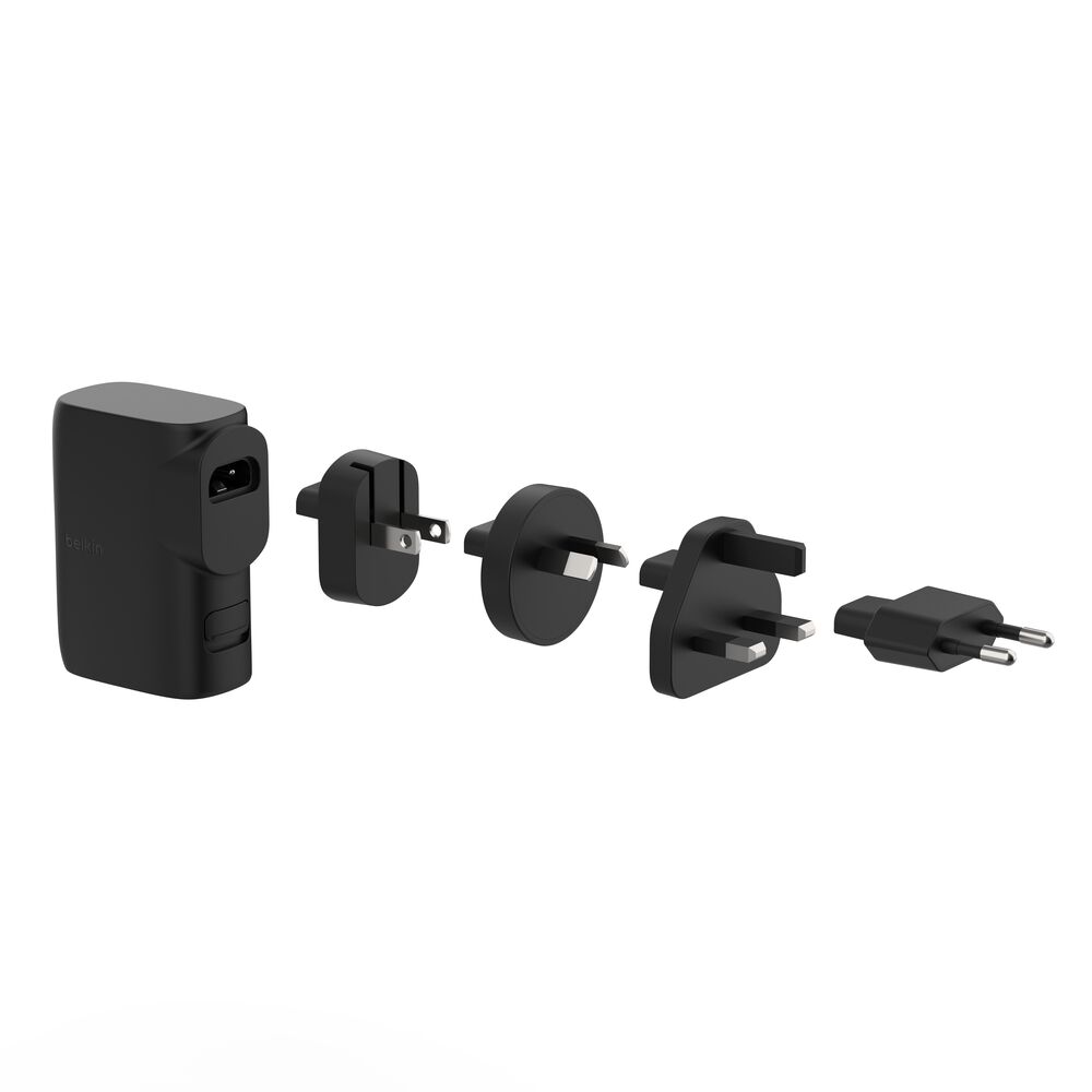 Belkin BoostCharge Hybrid Wall Charger 25W + Power Bank 5K + Travel Adapter Kit BPZ003BT1MBK-B6