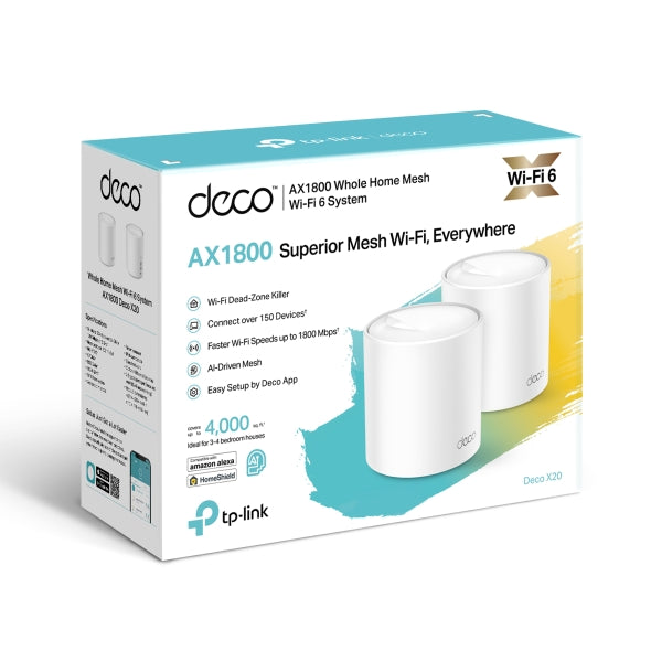 TP-Link Mesh WIFI 1800Mbps (Deco X20 - 3 Pack) NX-TP-X20(3 pack)