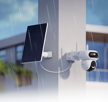 EZVIZ Battery-Powered Pan Bundle with Solar Panel Camera 2K+