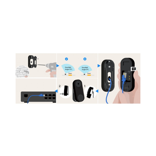 Reolink Smart 5MP 2K+ Wired PoE Video Doorbell with Chime
