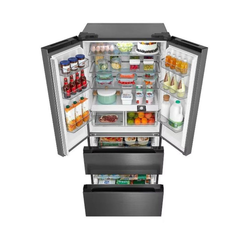MIDEA REFRIGERATOR FRENCH DOOR 516L INVERTER NO FROST BRU STEEL