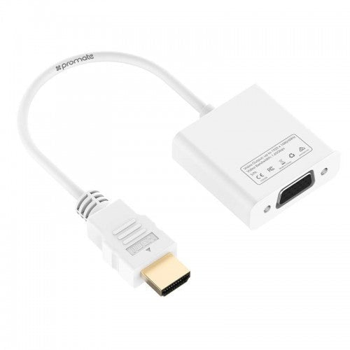 Promate Converter HDMI to VGA Black (PROLINK-H2V.WHITE) PRO-CON-PROLINK-H2V.WHITE