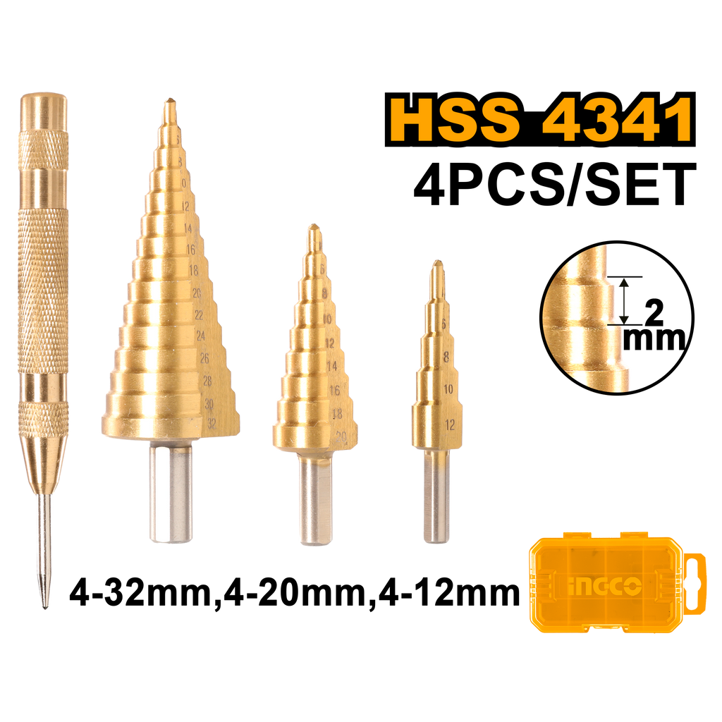 INGCO STEP DRILL BITS SET