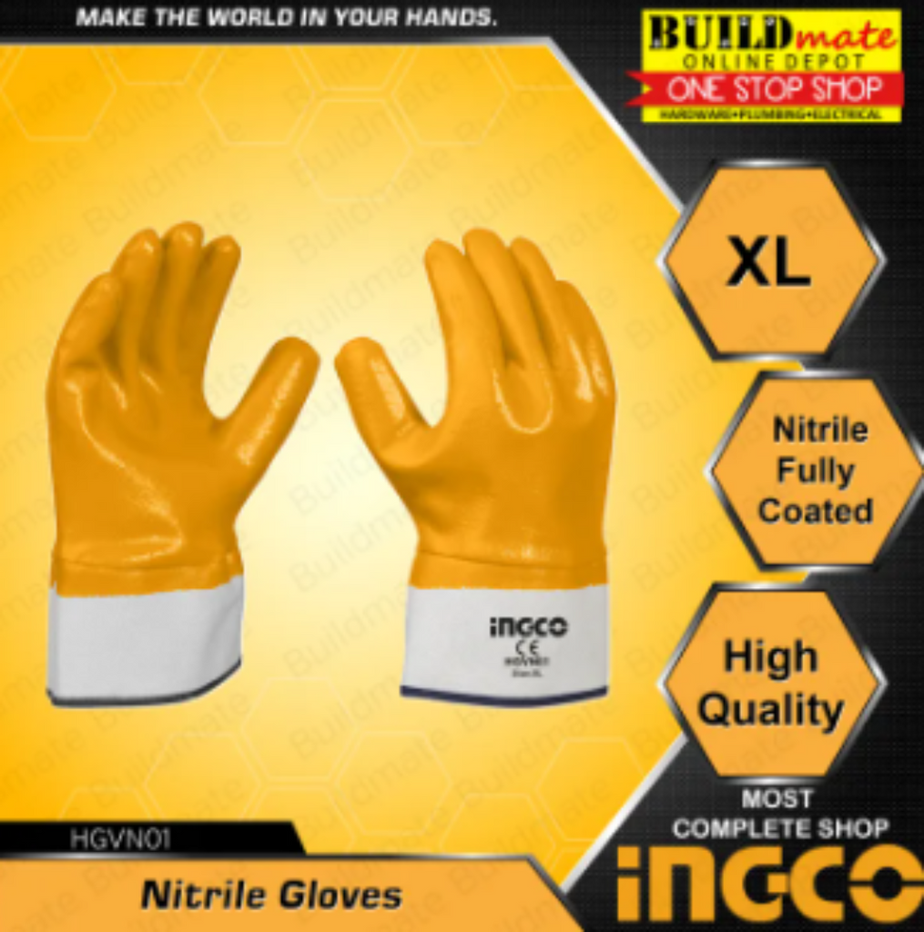 INGCO GLOVES NITRILE X-LARGE