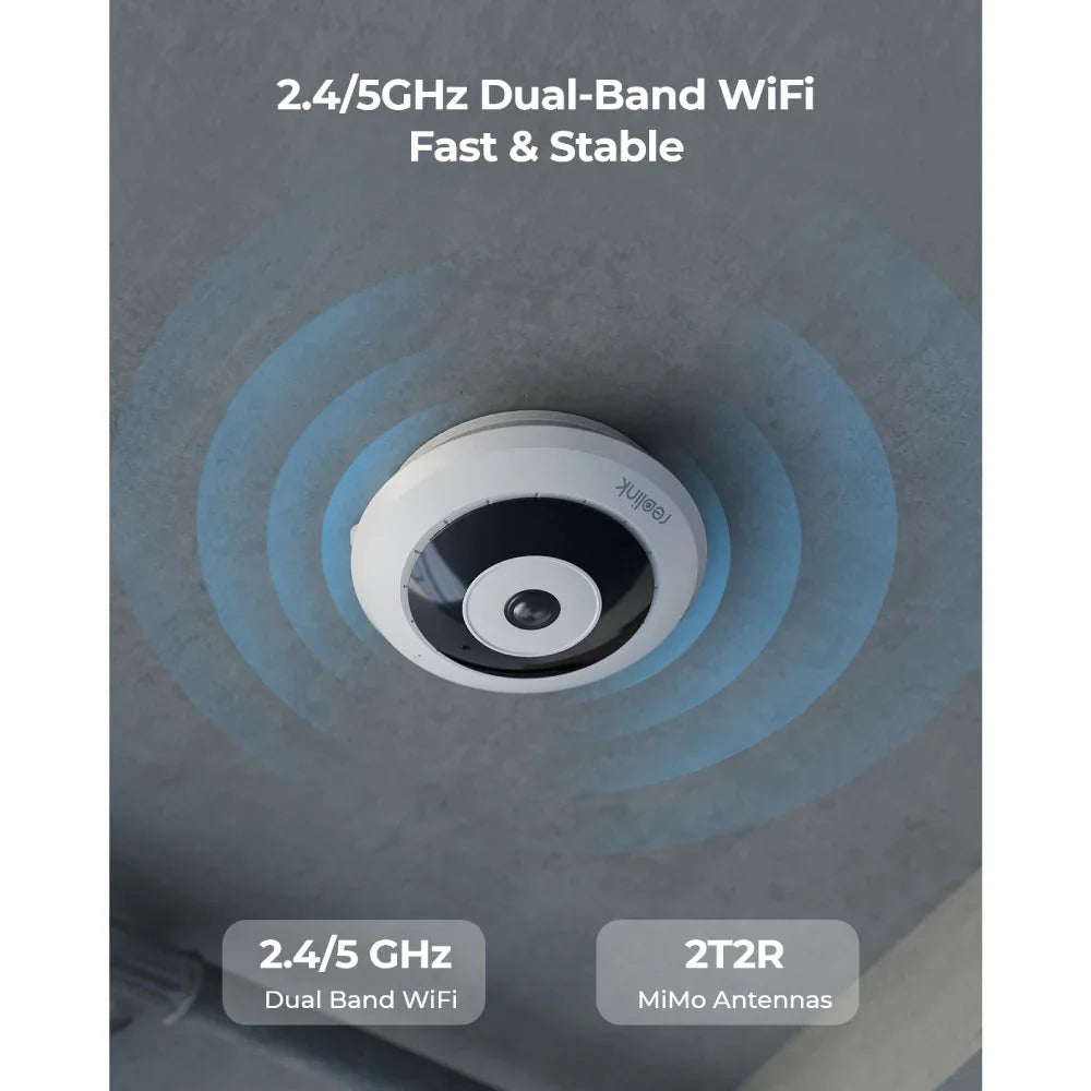 Reolink Fisheye Series FE-W-W 6MP 360° Panorama, 2.4/5GHz WiFi Indoor Security Camera