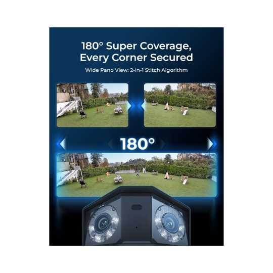 Reolink Duo 3 PoE First 16MP UHD Dual-Lens PoE Security Camera with 180° Panoramic View
