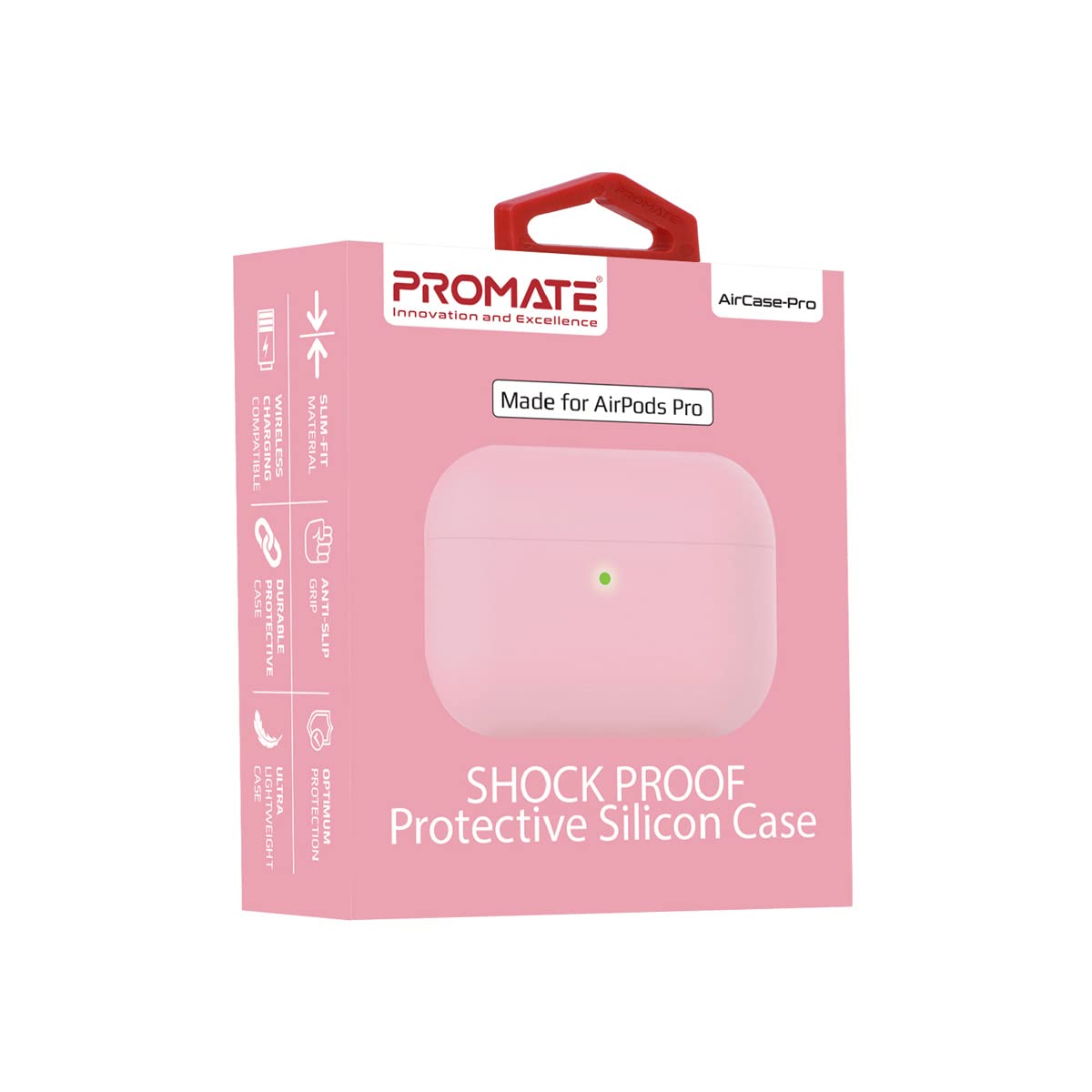 Promate Case for AirPods (AIRCASE-PRO.PINK) PRO-AP-AIRCASE-PRO.PINK