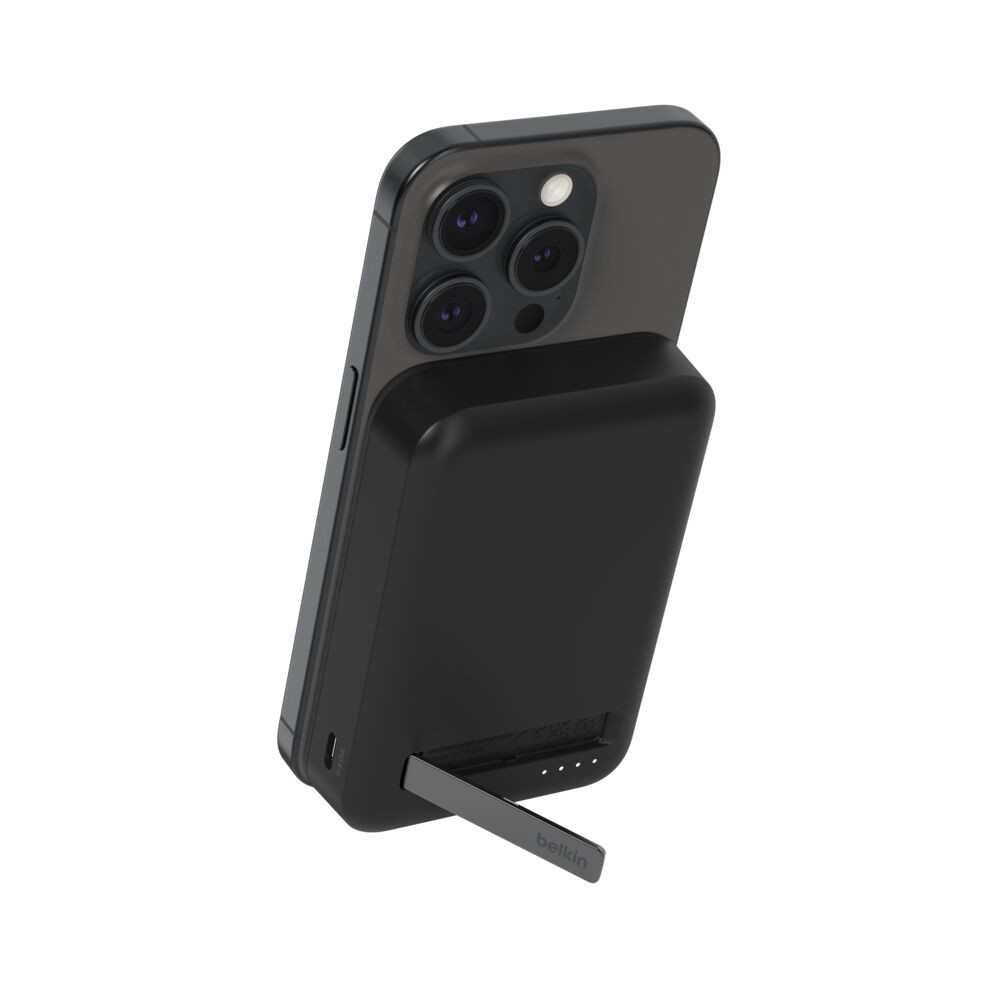 BELKIN BOOSTCHARGE QI2 MAGNETIC 15W WIRELESS POWER BANK 10K + STAND, FOR IPHONE 15/14/13/12 BPD008BTWH