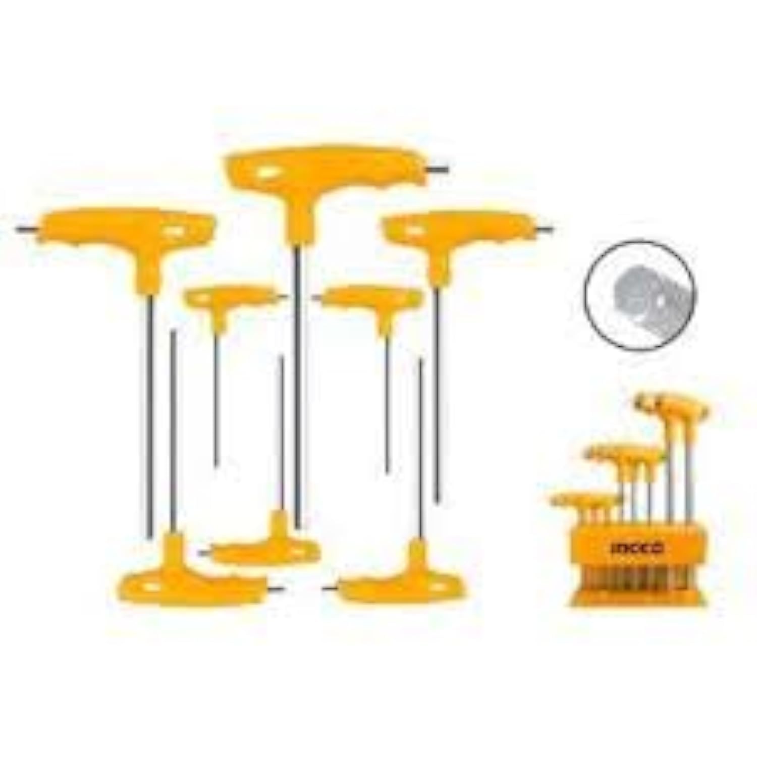 INGCO T-HANDLE SET OF 8 PCS HEX WRENCH