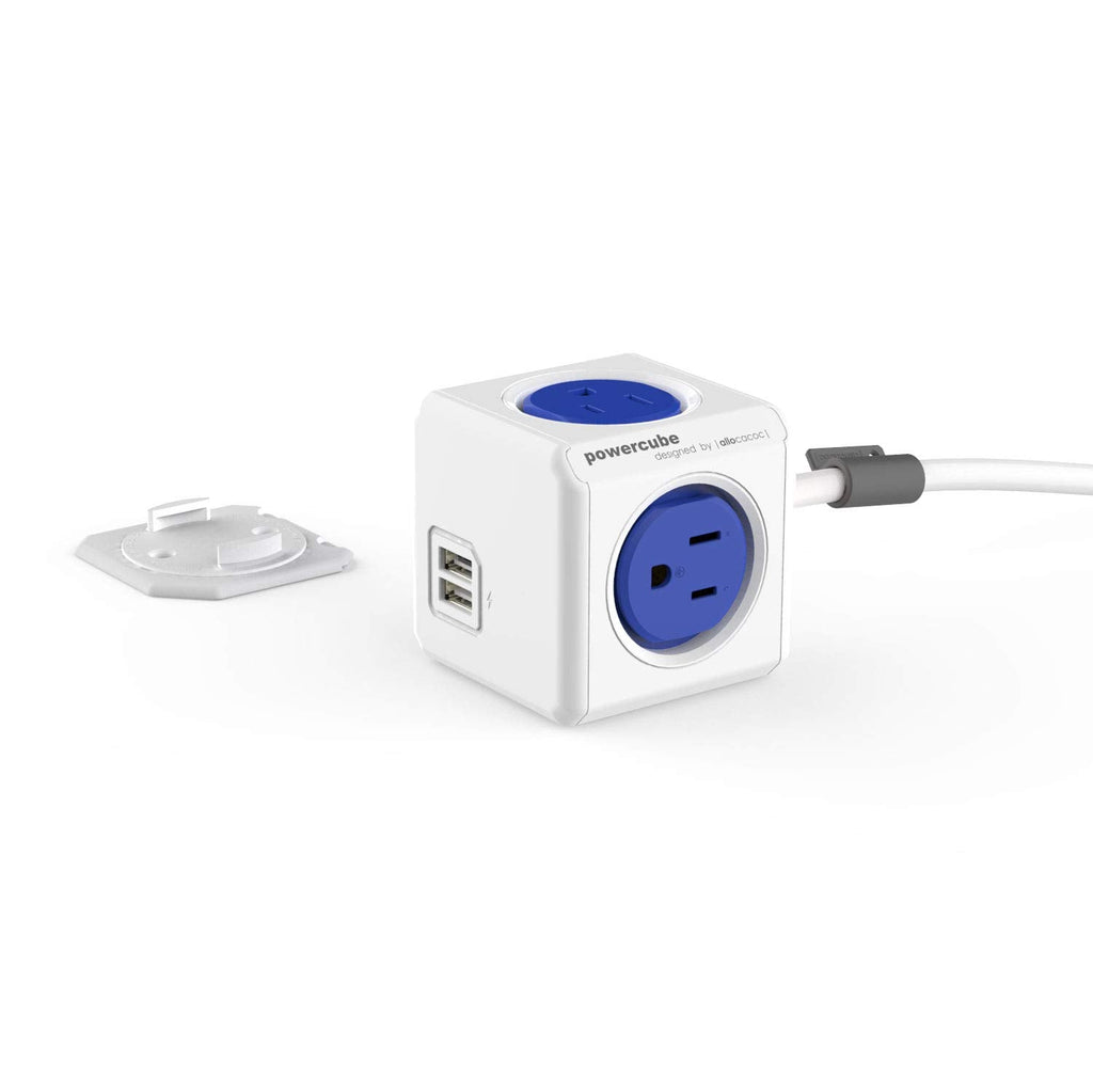 Allocacoc PowerCube Original USB SURGE UK Blue (7220BL/UKOUPC) 7220BL/UKOUPC