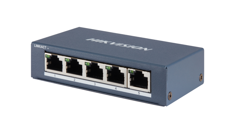Hikvision 5 Port Gigabyte RJ45 Steel Case DS-3E0505-0 DS-3E0505-0