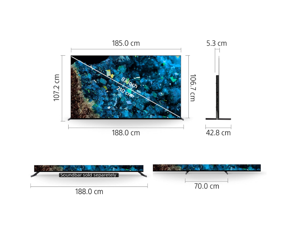 Sony Bravia 210 cm (83 inches) XR Series 4K Ultra HD Smart OLED Google TV XR-83A80L