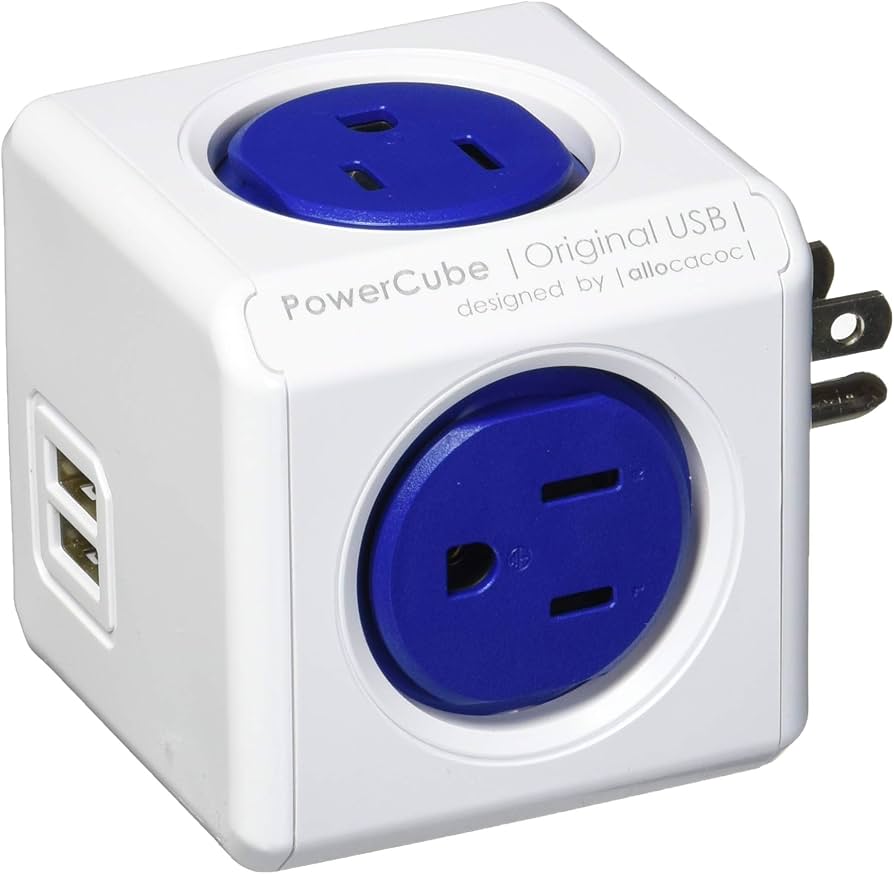Allocacoc PowerCube Original USB SURGE UK Blue (7220BL/UKOUPC) 7220BL/UKOUPC