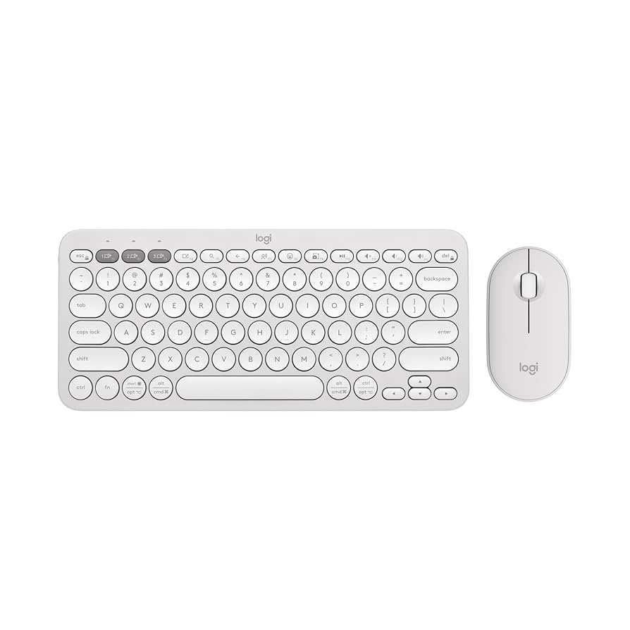 Logitech Pebble 2 Bluetooth Keyboard and Mouse Combo - Tonal White - US INT'L