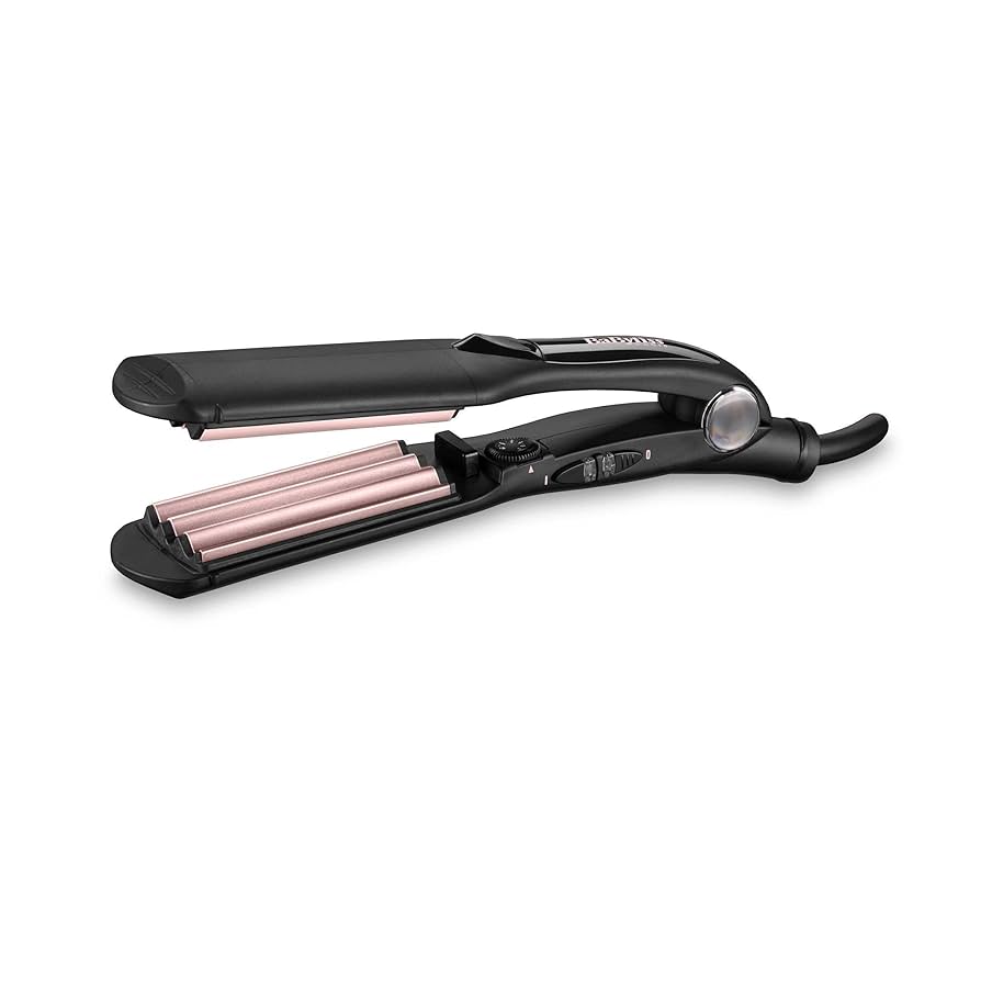 BABYLISS THE CRIMPER CREPE IRON WITH 10 TEMPERATURE LEVELS UP TO 210 °C AND AUTOMATIC SHUT-OFF BLACK
