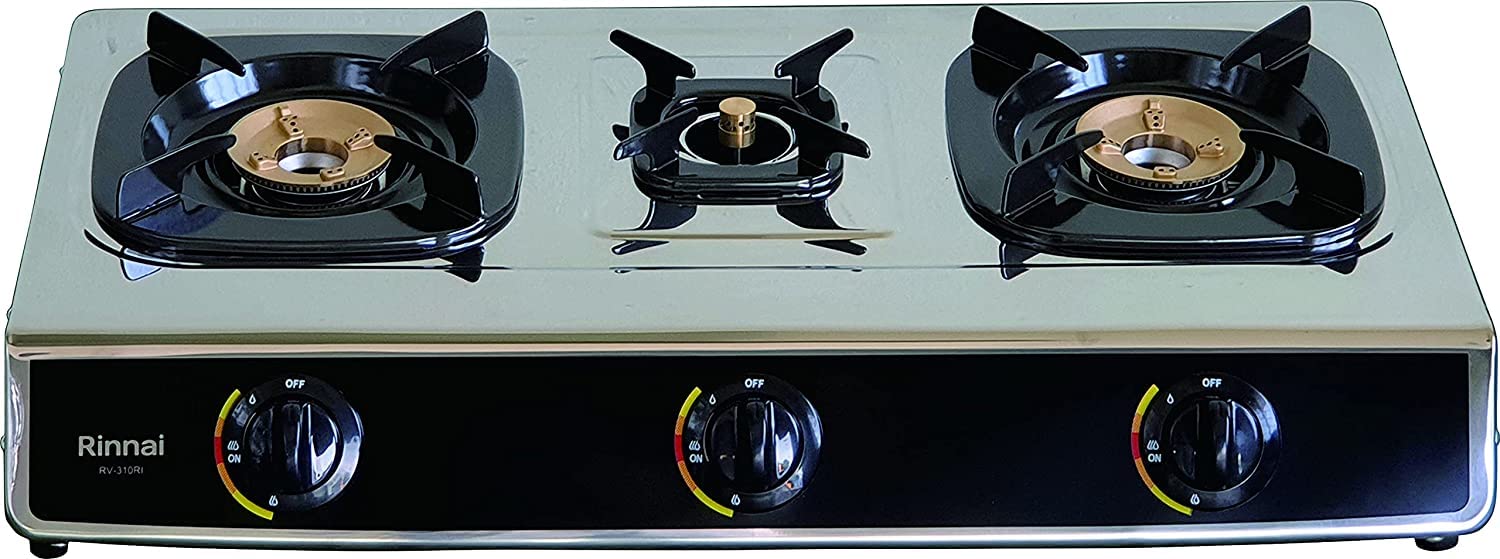 RINNAI GAS PLATE 3 BURNERS TOP PLATE:STAINLESS STEEL