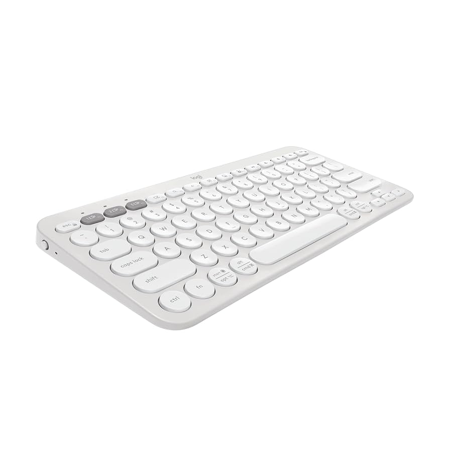 Logitech K380S Multi-Device Bluetooth Keyboard - Tonal White - US INT'L