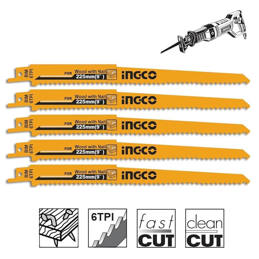 INGCO SAW BLADE RECIPROCATING FOR WOOD WITH NAIL