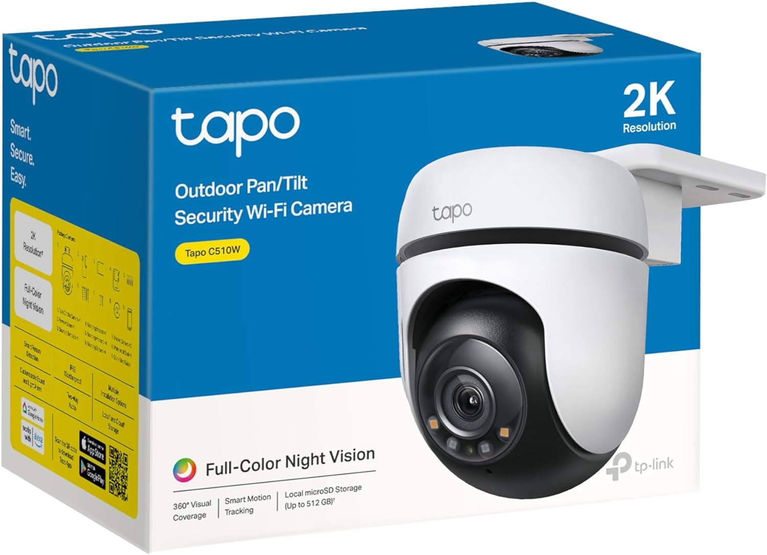 TP-Link Outdoor Pan/Tilt Security Wi-Fi Camera Tapo C510W