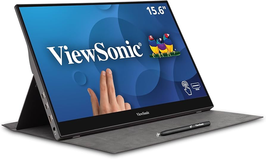 VIEWSONIC TD1655, 15.6'' FHD MULTI-TOUCH PORTABLE MONITOR, MINI HDMI, USB-C, INTERNAL SPEAKERS TD1655