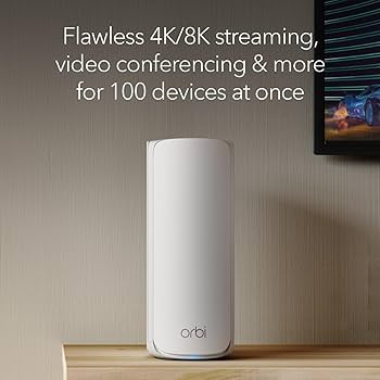 Netgear Orbi 770 Tri-Band WiFi 7 Mesh System - BE11000 11Gbps - 2-Pack RBE772-100APS