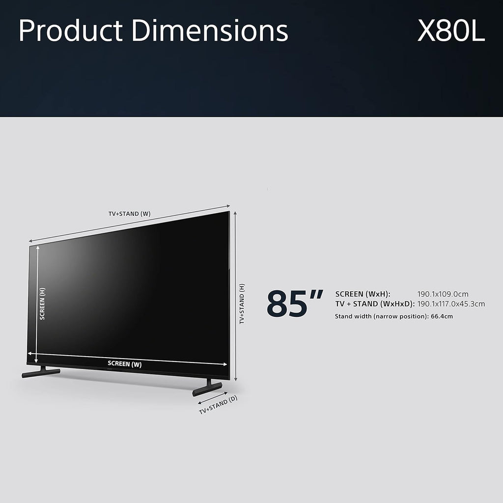 Sony Bravia 4K Uhd X80 Smart Television 85"