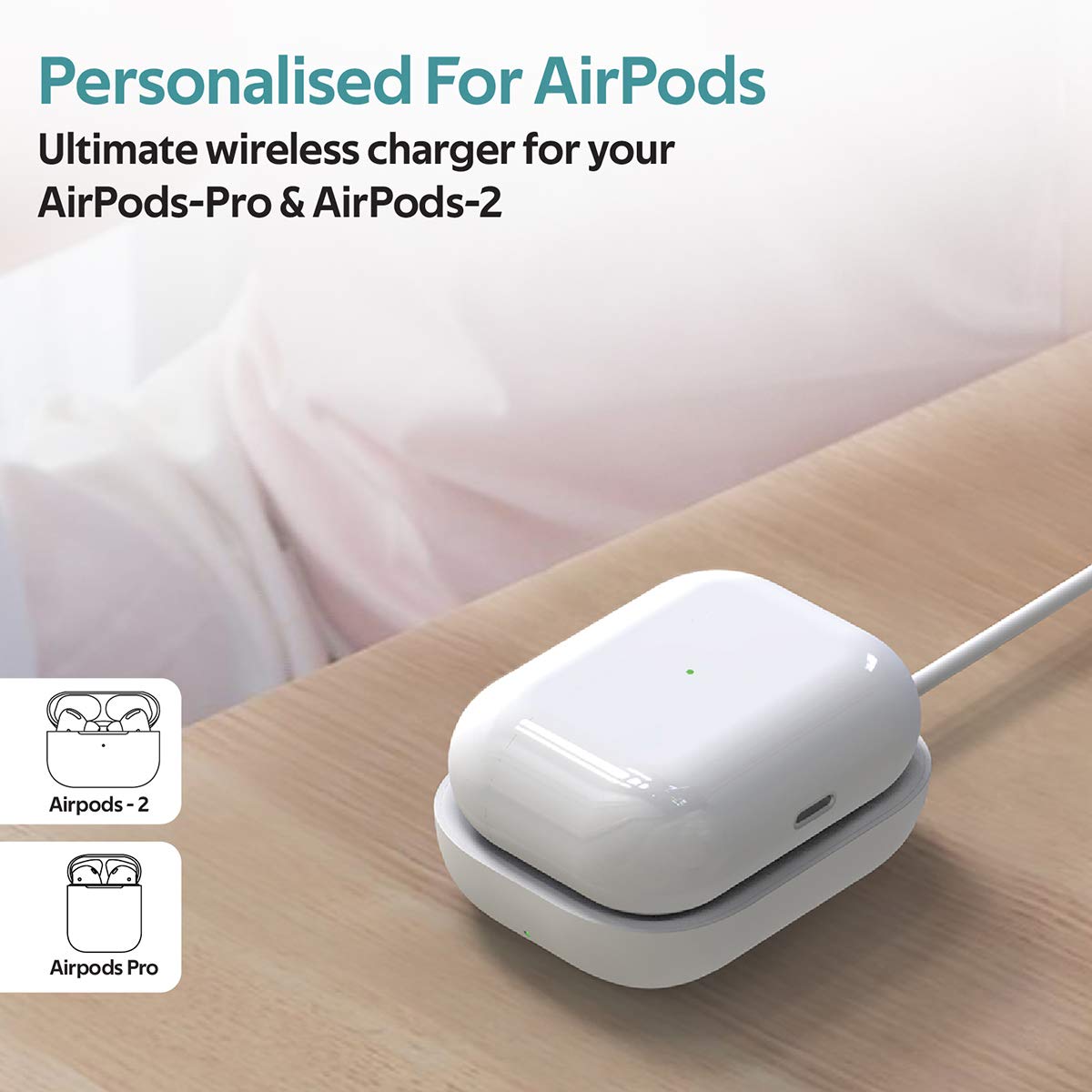 Promate Wireless Charger for Apple AirPods (AURAPOD-1.WHITE) PRO-AP-CH-AURAPOD-1.WHITE