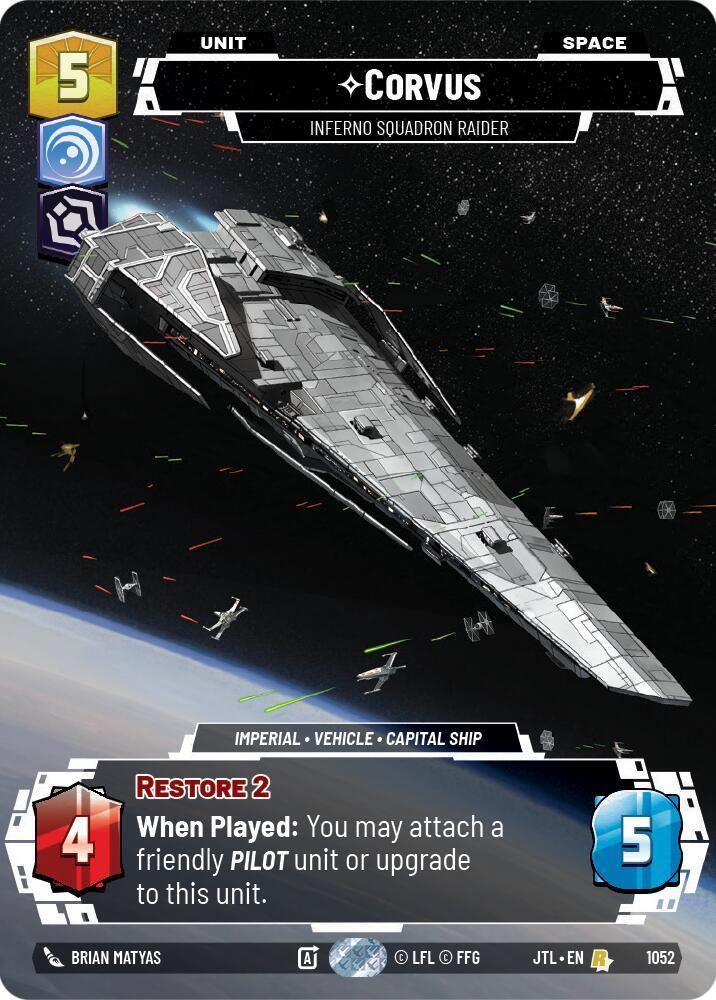 Corvus - Inferno Squadron Raider (Prestige Foil) (1052) [Jump to Lightspeed]