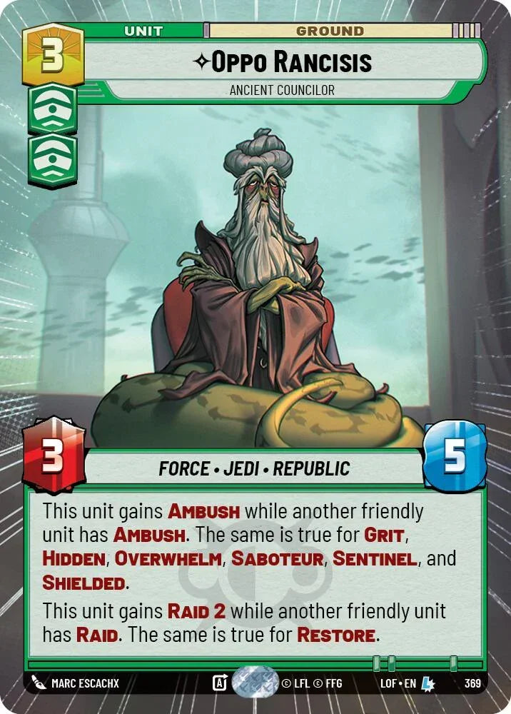Oppo Rancisis (369) - Ancient Councilor (Hyperspace) (369) [Legends of the Force]