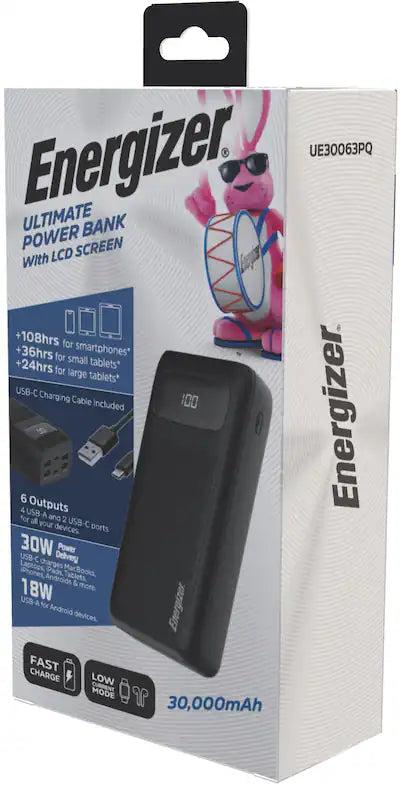 Energizer PowerBank 30000mAh UE30063PQ BK