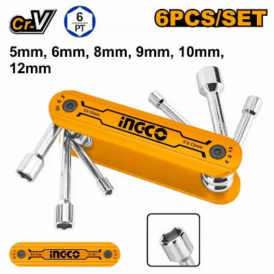 INGCO FOLDING NUT DRIVER SET OF 6 PCS