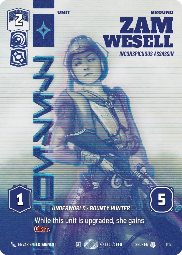 Zam Wesell - Inconspicuous Assassin (Prestige Foil) (1112) (1112) [Secrets of Power]