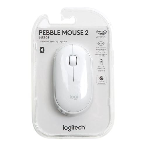 Logitech M350S Pebble 2 Bluetooth Mouse - Tonal White - DONGLELESS