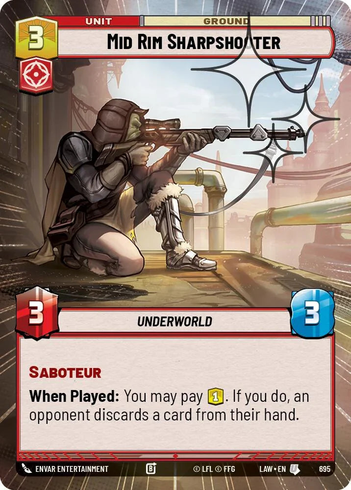 Mid Rim Sharpshooter (457) (Hyperspace Foil) (457) [A Lawless Time]