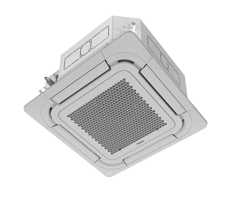 HISENSE LIGHT COMMERCIAL AC MULTI SPLIT CASSETTE INDOOR INVERTER TYPE 18000 BTU (OUTDOOR UNIT:AMW  + PANEL: PE-QEA/LD ) ACT-18UR4RCC8