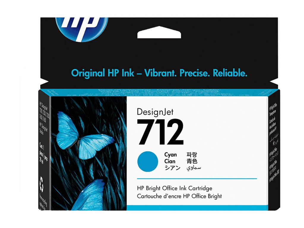 HP 712 29-ml Cyan DesignJet Ink Cartridge