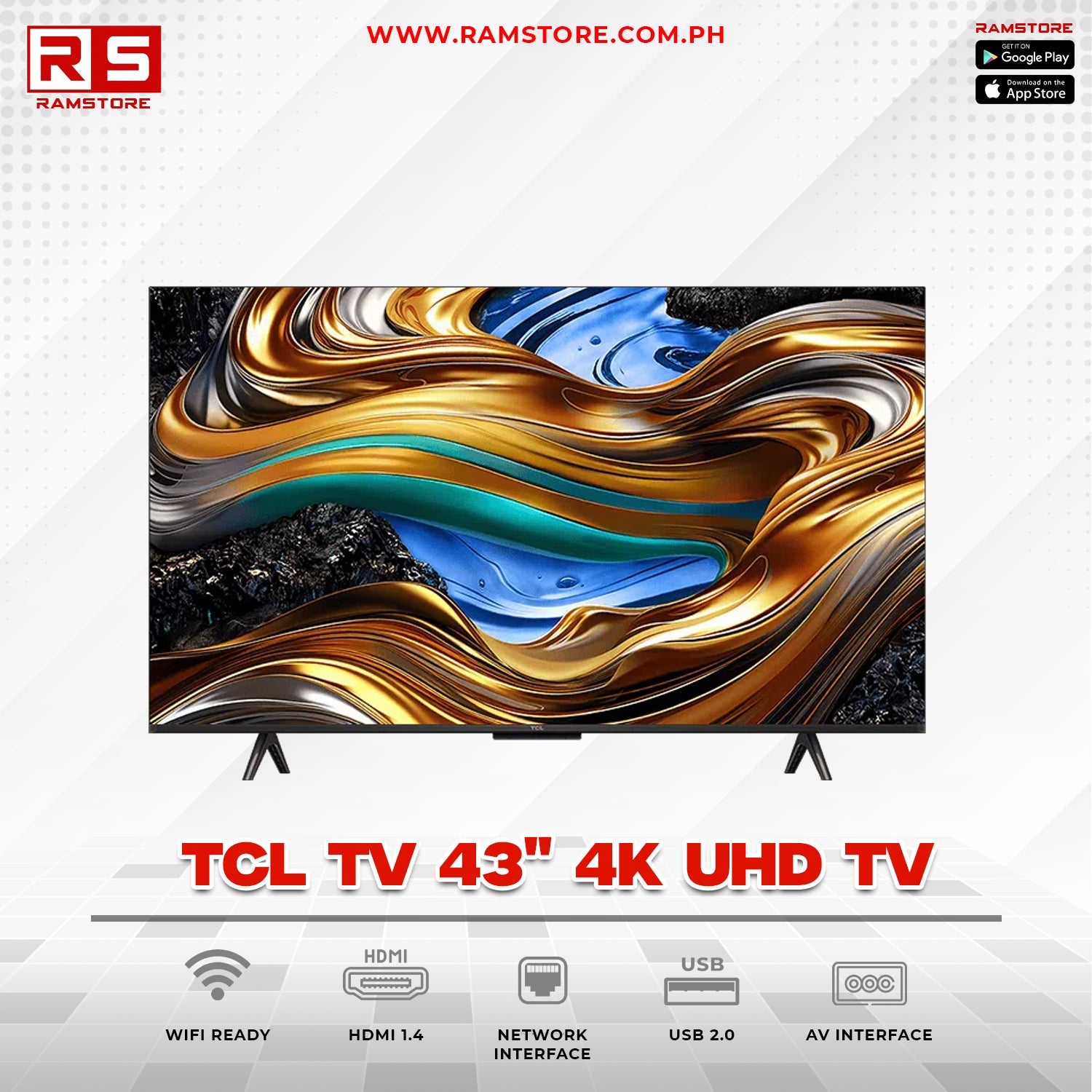 STA TV TCL TV 43" 4K UHD TV