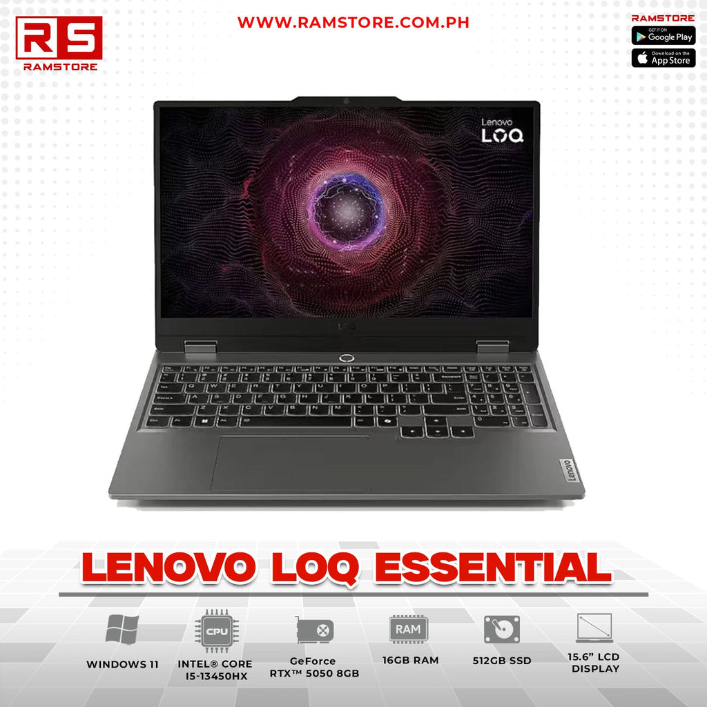 LPR Laptop Lenovo LOQ Essential 15.6" FHD 144Hz, i5-13450HX, 16GB, 512GB SSD, RTX 5050 8GB