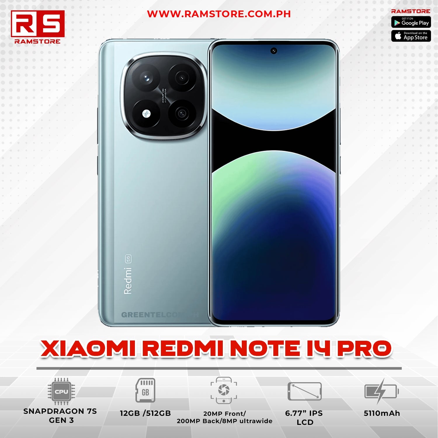 MBC Phone Xiaomi Redmi Note 14 Pro Plus 5G 12GB 512GB