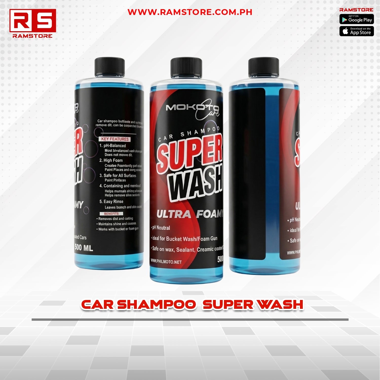 QS Car Shampoo 500ml Mkt-12307