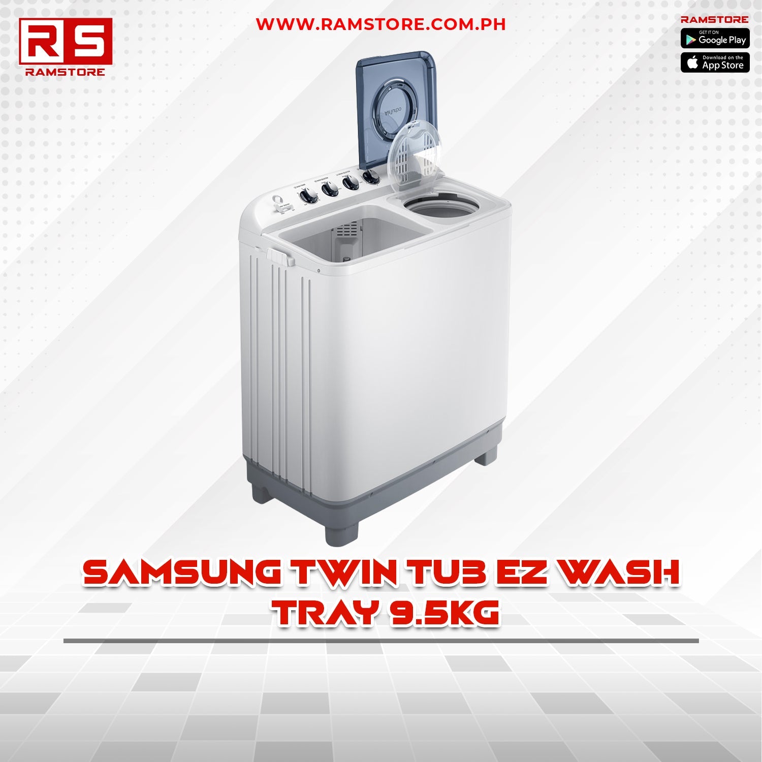 STA Washing Machine Samsung Twin Tub EZ Wash Tray 9.5KG