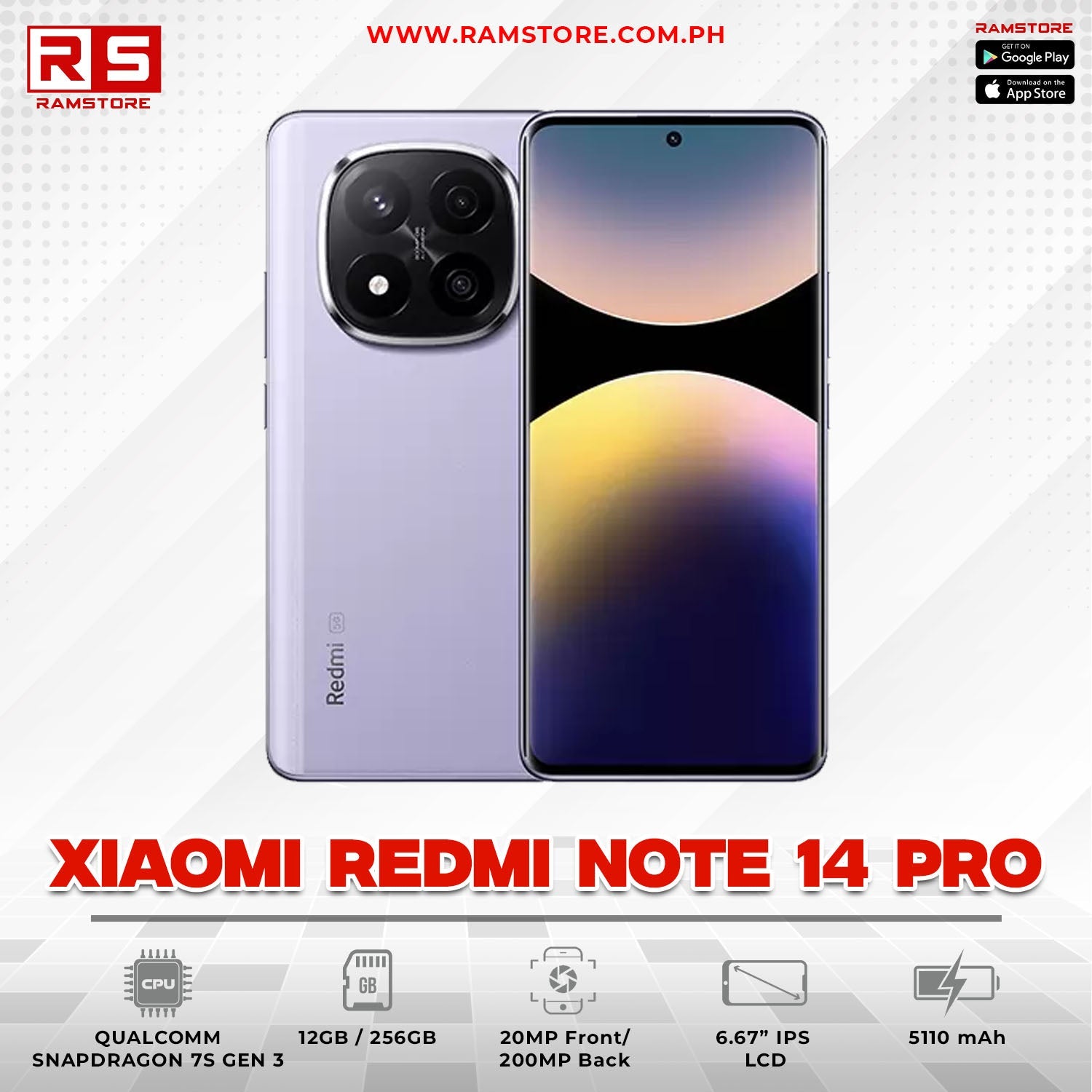 MBC Phone Xiaomi Redmi Note 14 Pro Plus 5G 12GB 256GB