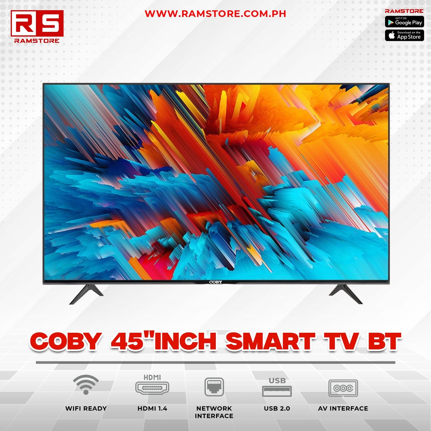 STA TV Coby 45"inch Smart TV BT