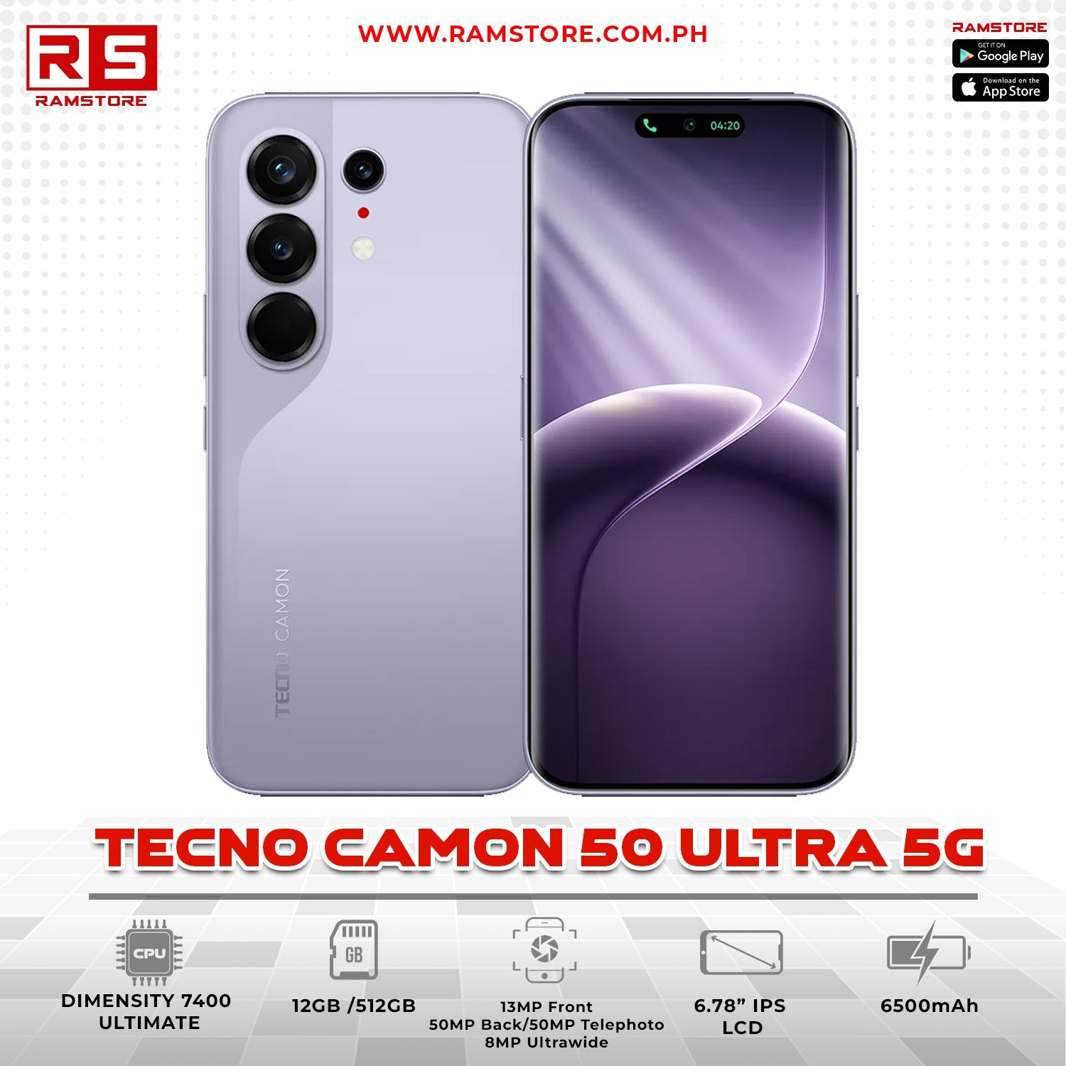 MBC Phone Tecno Camon 50 Ultra 5G 12GB 512GB