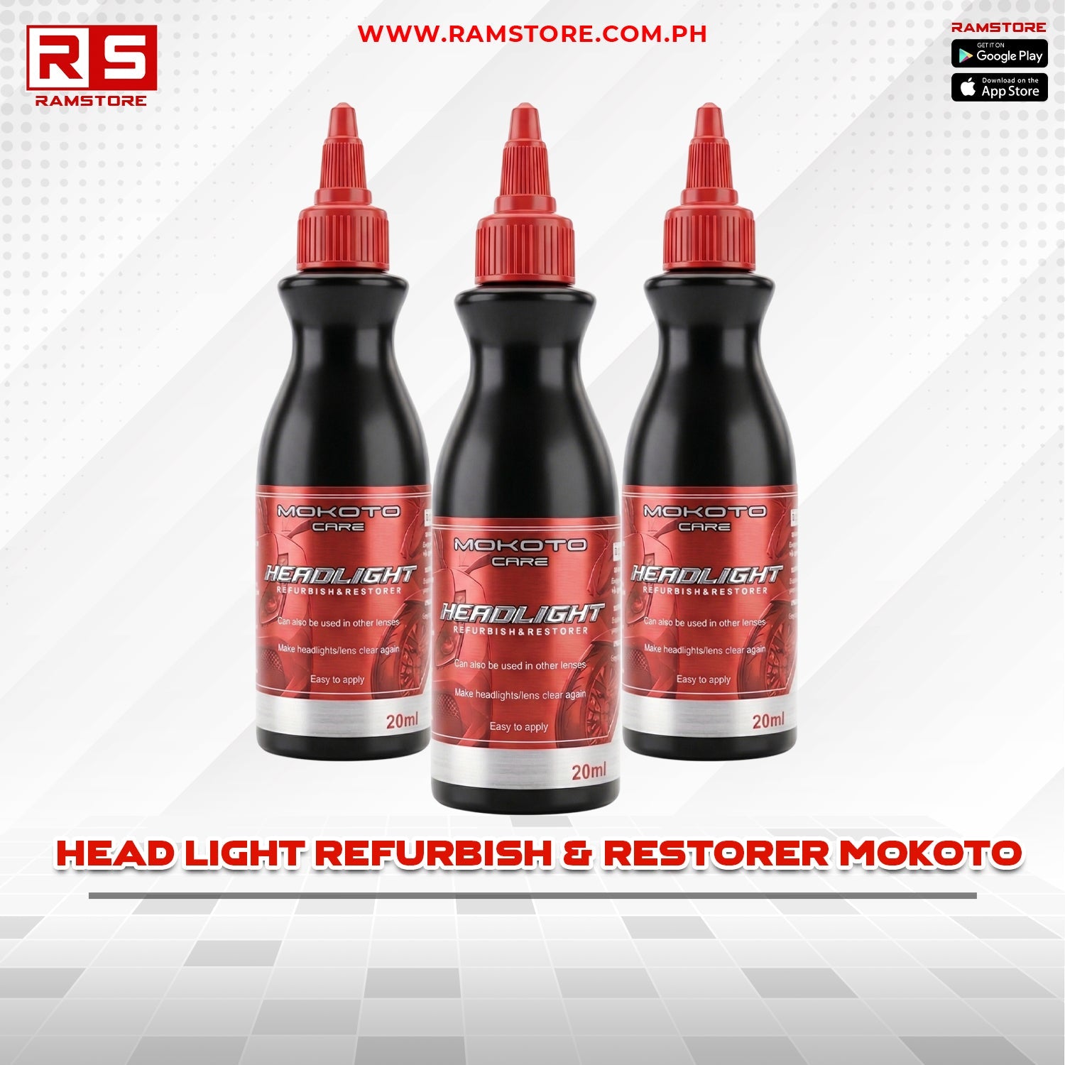 QS Head Light Refurbish & Restorer Mokoto