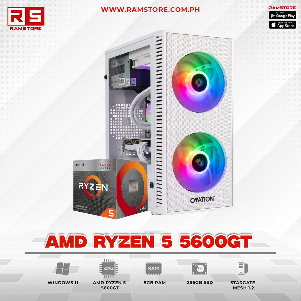 PCZ System Unit AMD Ryzen 5 5600GT & MATX White