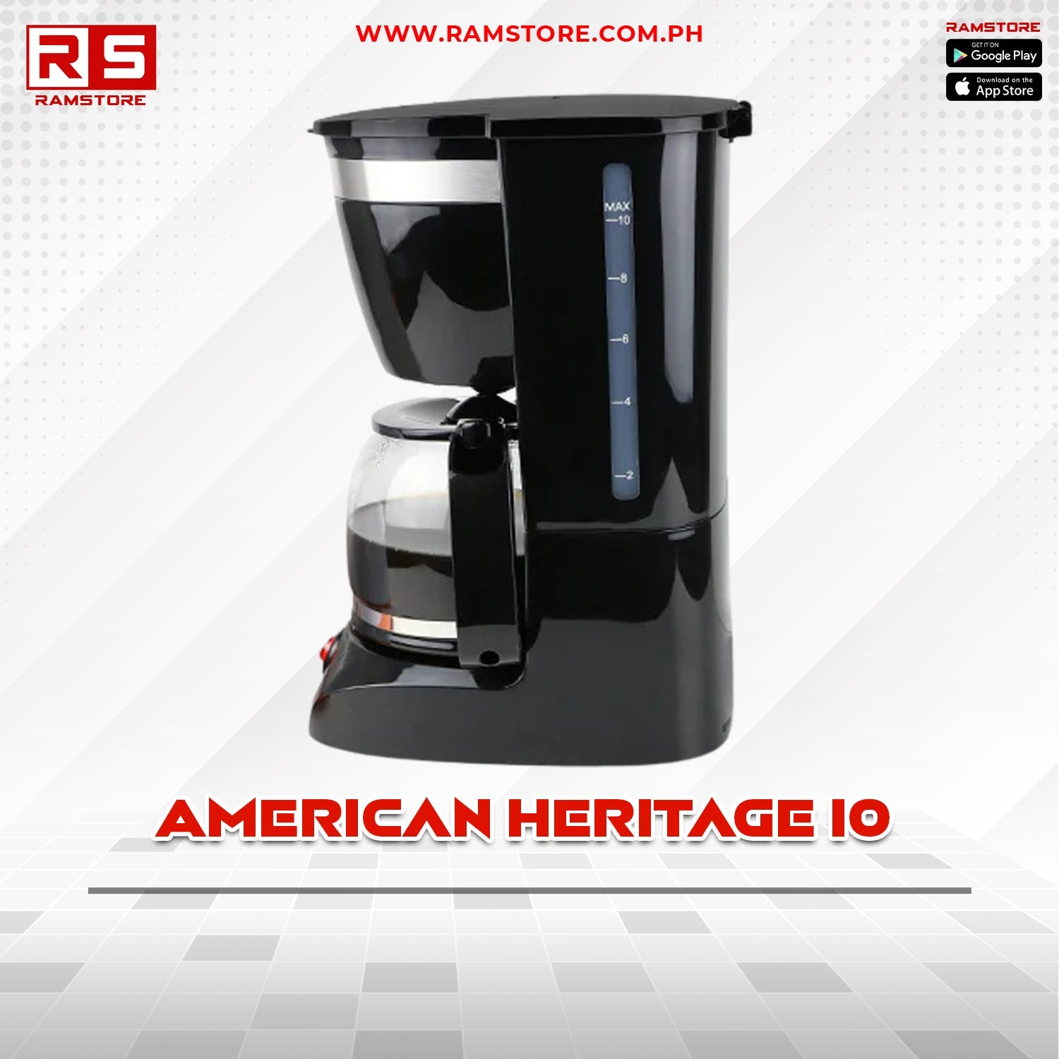 STA Coffee Maker American Heritage 10 Cups Anti-Drip
